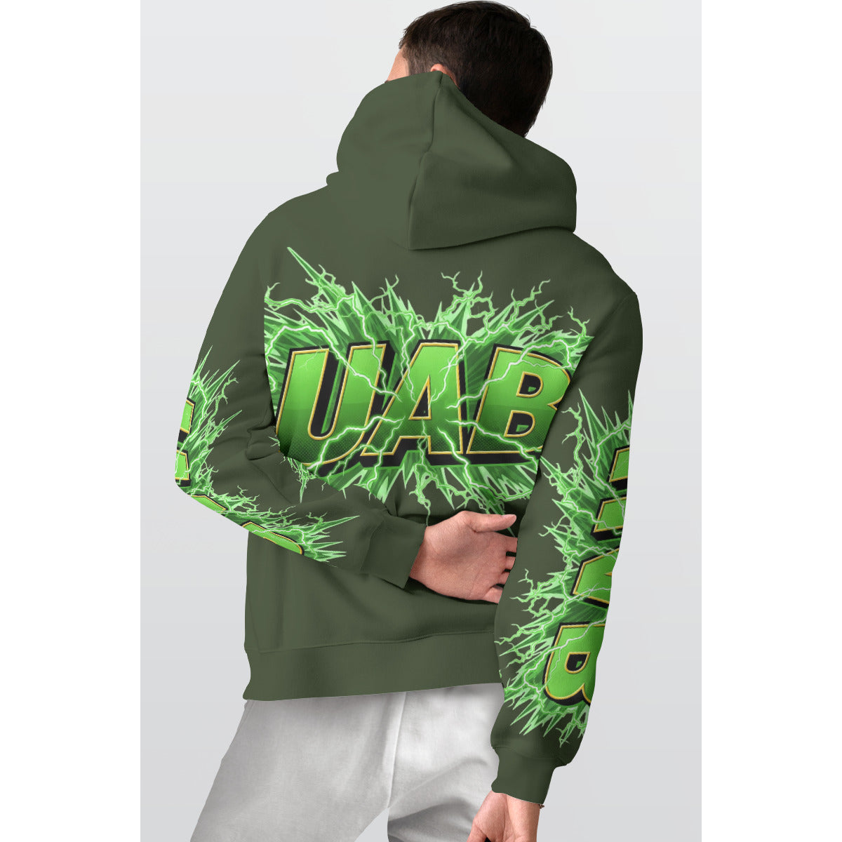 All-Over Print Men's Thicken Pullover Hoodie